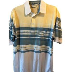 Vintage Palmland Short Sleeve Striped Size M Polo Shirt Golf